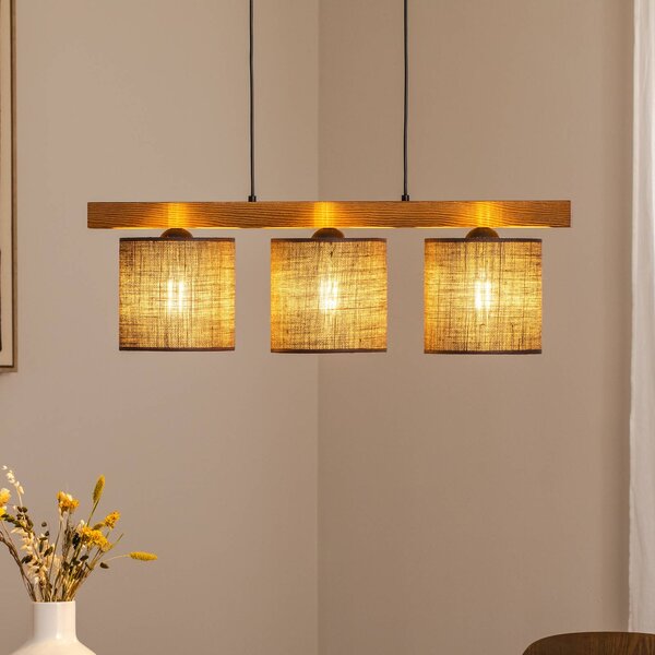 Lampada a sospensione Forest Duolla, dimmerabile, Marrone / Ruggine, Soggiorno / Sala da pranzo, Legno, Lampada a sospensione