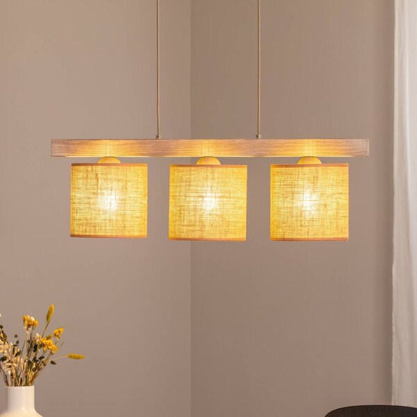 Lampada a sospensione Forest Duolla, dimmerabile, Marrone / Ruggine, Soggiorno / Sala da pranzo, Legno, Lampada a sospensione