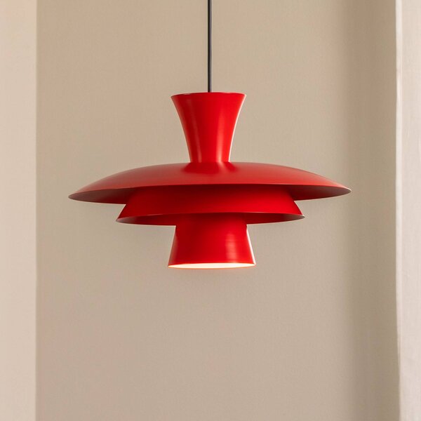 Lampada a sospensione Plato Luminex, dimmerabile, Rosso, Soggiorno / Sala da pranzo, Metallo, Moderno, Lampada a sospensione