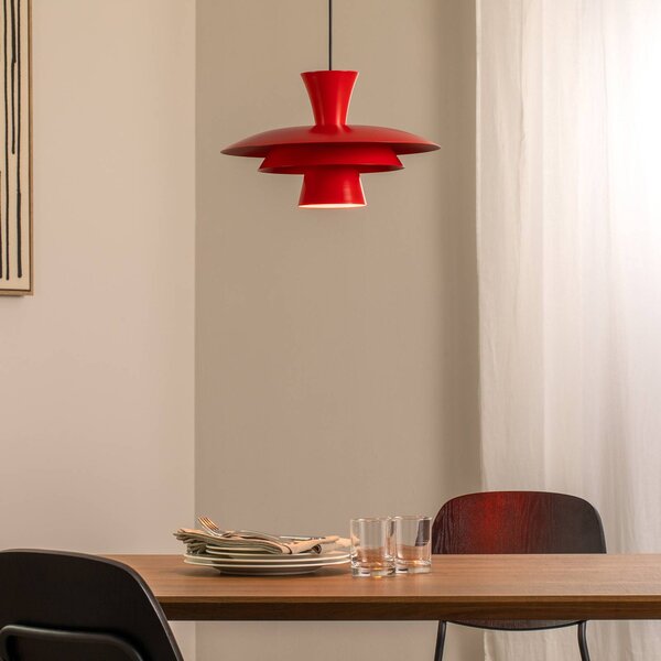 Lampada a sospensione Plato Luminex, dimmerabile, Rosso, Soggiorno / Sala da pranzo, Metallo, Moderno, Lampada a sospensione