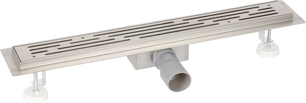 Canalina doccia in acciaio inox Scarico doccia ad acqua Scarico a pavimento (607720: dimensioni 600x70 mm)