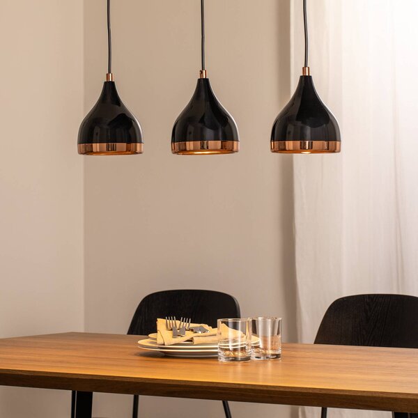 Lampada a sospensione Yildo Opviq, dimmerabile, Nero, Soggiorno / Sala da pranzo, Metallo, Lampada a sospensione