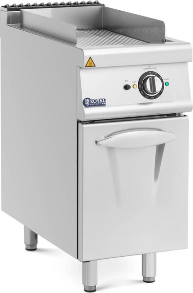 Expondo Royal Catering Piastra elettrica - 5,4 kW - rigata - mobile base - 40 x 70 cm - Serie Pro 730 -