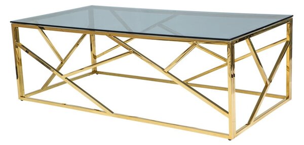 Tavolino da caffè Escada A in oro - L 120 x L 60 x H 40 cm