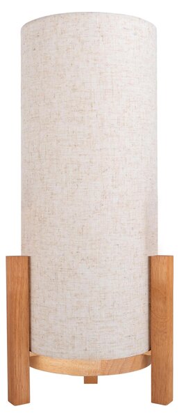 Lampada da tavolo a LED, tessuto in legno, dimmer a sfioramento, H 48 cm