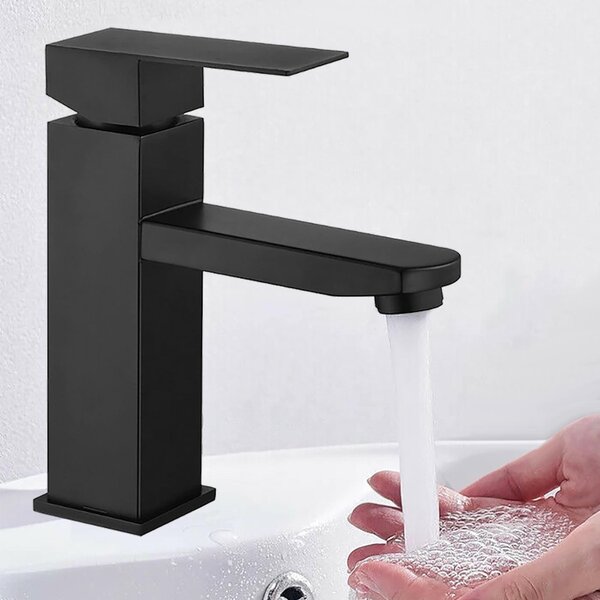 Miscelatore monocomando per lavabo, finitura nera