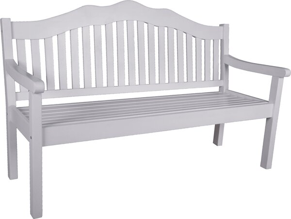 Panchina da giardino Austin 985110, 3 posti, legno bianco, 160 x 65 x 103 cm