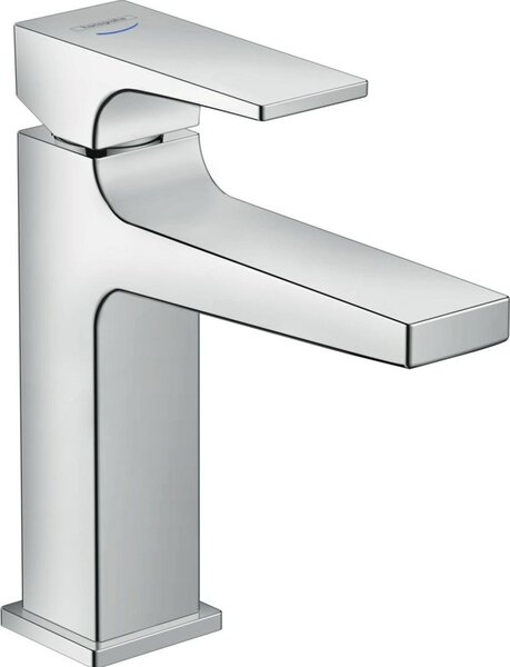 Hansgrohe Mitigeur monocommande de lavabo Metropol 100, béqu'ille pour eau froide, sans vidage, pour lave-mains, saillie 127mm, 32501000, 32501000