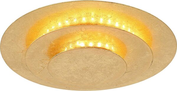 Plafoniera LED, metallo, colore oro, D 18 cm