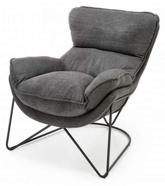 Poltrona Volker grigio scuro/nero H78 cm