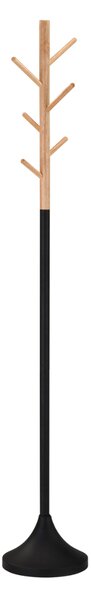 Appendiabiti W58 in legno naturale/nero - H176 cm