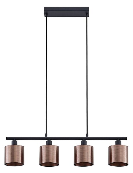 Lampada a sospensione Lindby Joudy, 4 lampadine, bronzo scuro