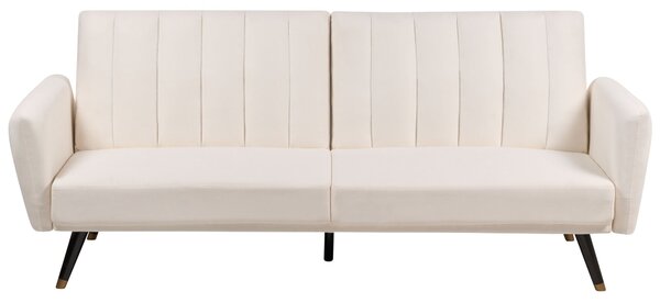BELIANI Divano letto in tessuto beige chiaro adatto per dormire elegante soggiorno moderno camera da letto