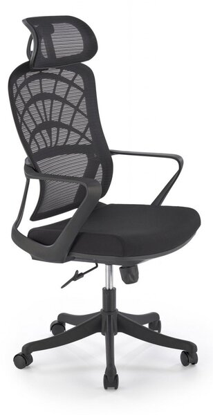 Sedia da ufficio Vesuvio in nero - H121 cm