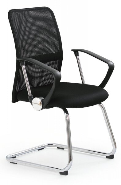 Sedia da ufficio Vire Skid in nero - H97 cm