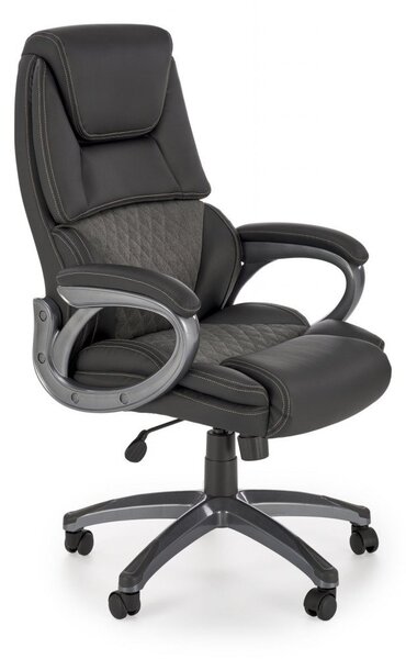 Sedia da ufficio Steven in nero/grigio - H119 cm