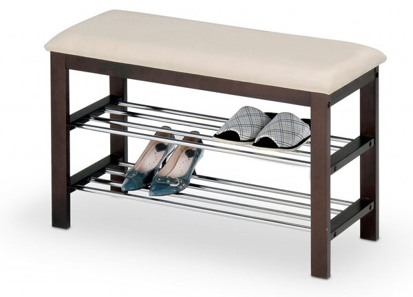 Scarpiera ST3 in wengé/crema - L81 cm