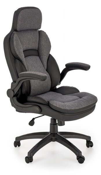 Sedia da ufficio Valerio in nero/grigio - H128 cm