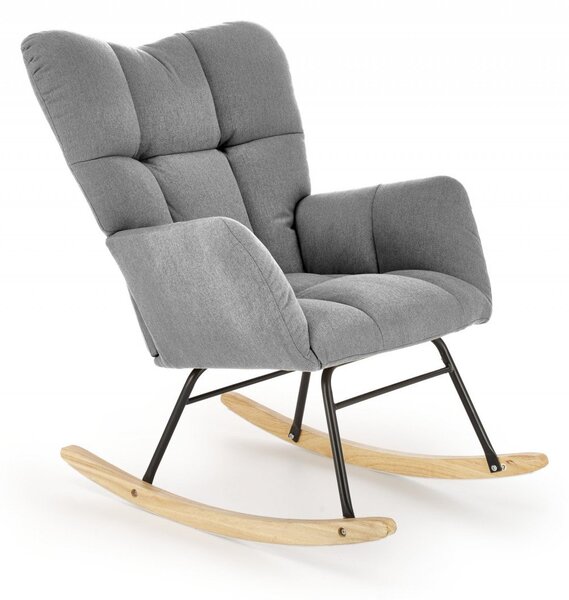 Poltrona a dondolo Vasco grigio H94 cm