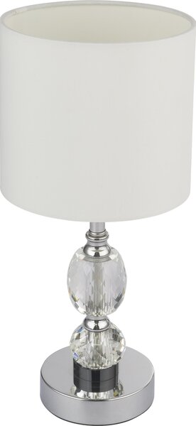 Lampada da tavolo Bronn Bianco, trasparente