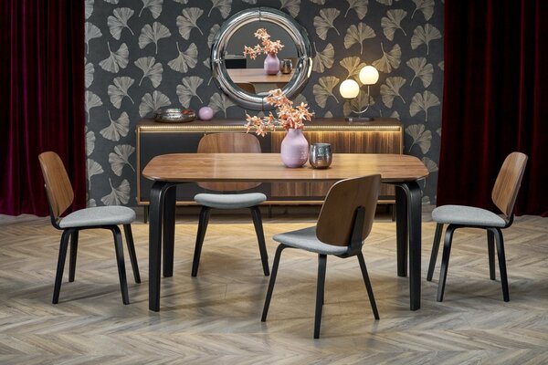 Tavolo Pedro noce/nero L160 cm