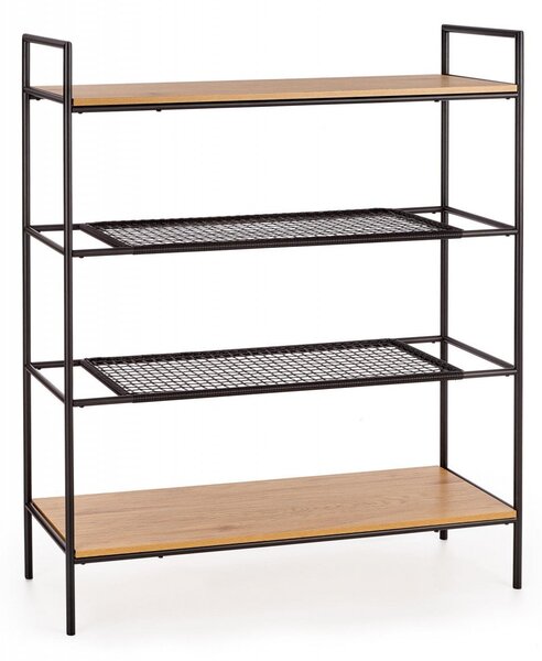 Scaffale REG-21 in rovere dorato/nero