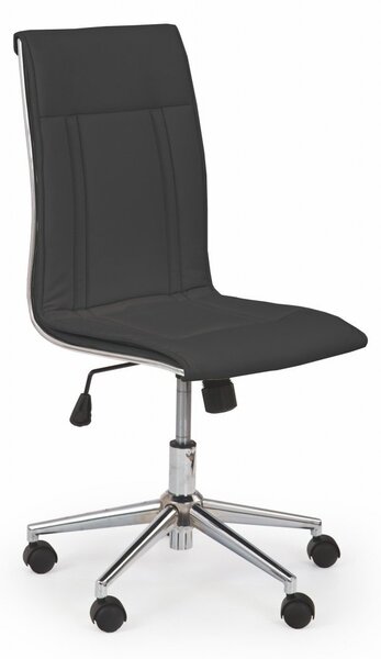 Sedia da ufficio Portos in nero - H107 cm