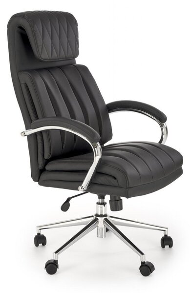 Sedia da ufficio Romano in nero - H121 cm