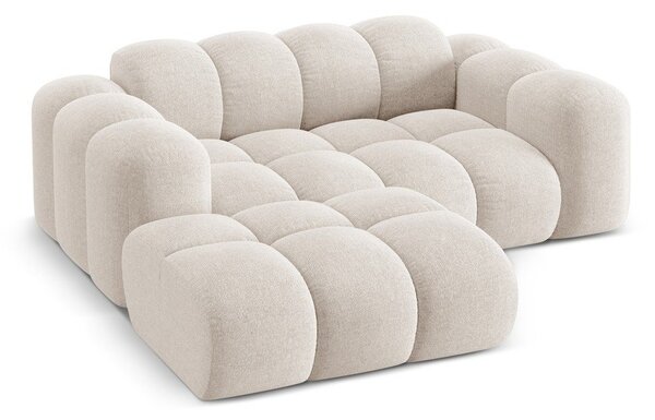 Divano angolare color crema (con penisola a sinistra/con chaise lounge) con rivestimento in ciniglia Treno – Cosmopolitan Design