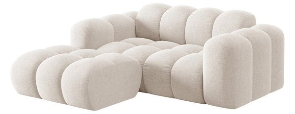 Divano angolare color crema (con penisola a sinistra/con chaise lounge) con rivestimento in ciniglia Treno – Cosmopolitan Design