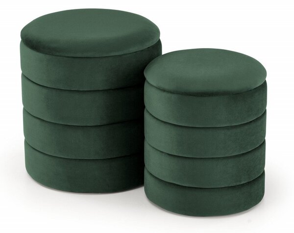 Set di 2 Pouf Pacho in verde