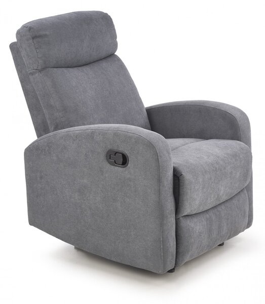 Poltrona reclinabile Oslo 1S in tessuto grigio scuro H100 cm