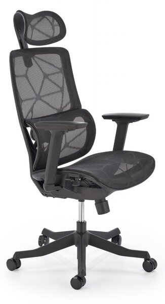 Sedia da ufficio Osvaldo in nero - H128 cm