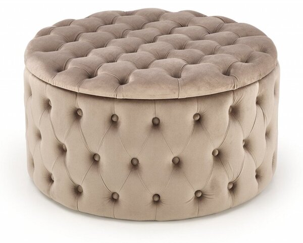 Pouf Nunez in beige - H40 cm