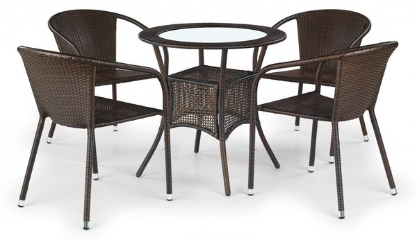 Tavolo rotondo Midas marrone scuro ø74/h74 cm