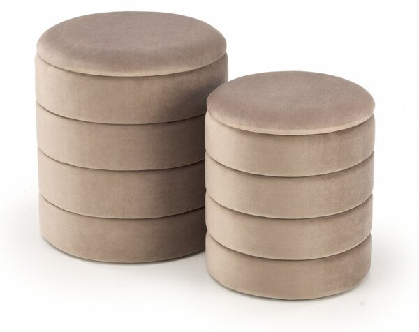 Set di 2 Pouf Pacho in beige