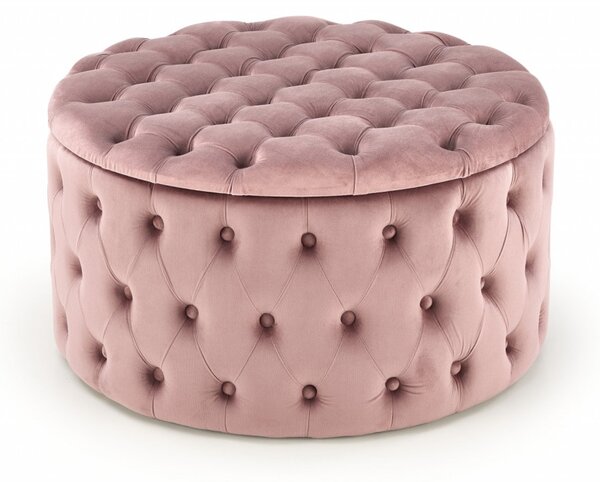 Pouf Nunez in rosa - H40 cm