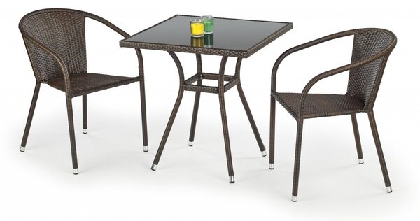 Tavolo quadrato Mobil nero/marrone scuro L70 cm