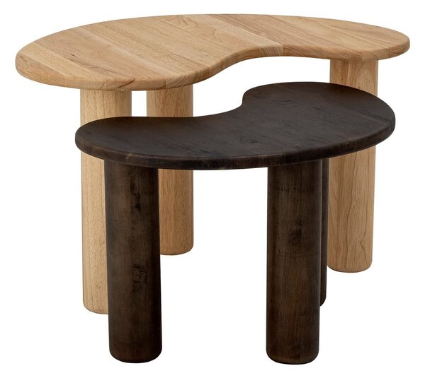 Tavolino in legno di caucciù marrone scuro 36x53 cm Luppa - Bloomingville