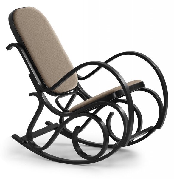 Poltrona a dondolo Max Bis Plus wengé H95 cm