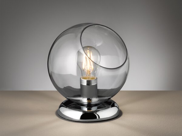 Lampada da tavolo moderna a sfera in vetro fumé Ø 20cm per davanzale lampade da comodino