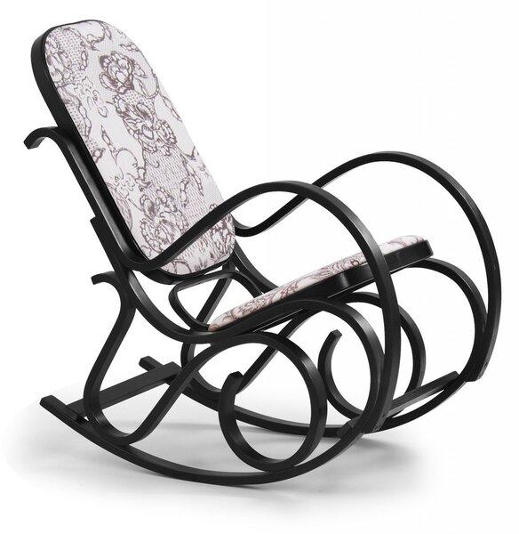 Poltrona a dondolo Max II in wengé - H95 cm