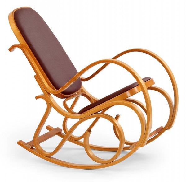 Poltrona a dondolo Max Bis Plus in legno di ontano - H95 cm