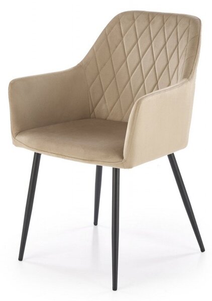 Sedia K558 velluto beige
