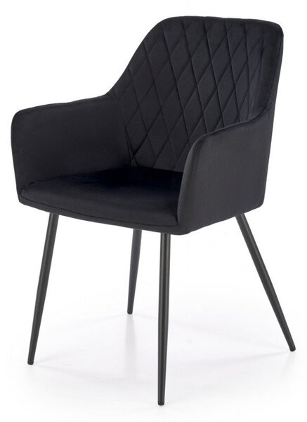 Sedia K558 velluto nero