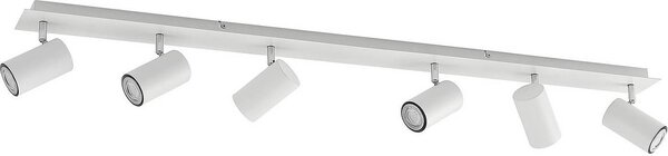 Faretto da soffitto Lindby Joffrey, 116 cm, bianco, 6 luci, GU10
