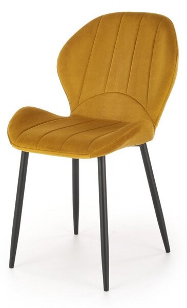 Sedia K538 velluto senape H85 cm