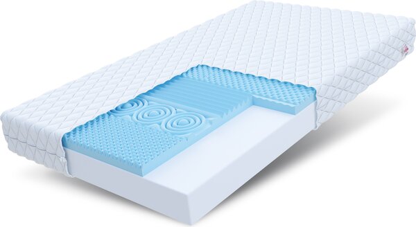 Materasso in schiuma BURGOSS JERSEY 90x200 cm con schiuma HR da 12 cm