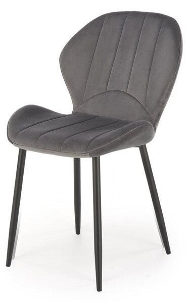 Sedia K538 grigio velluto H85 cm