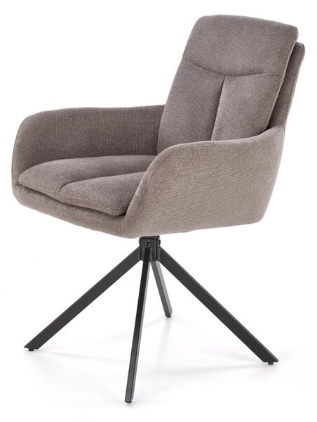Sedia girevole K536 in tessuto grigio